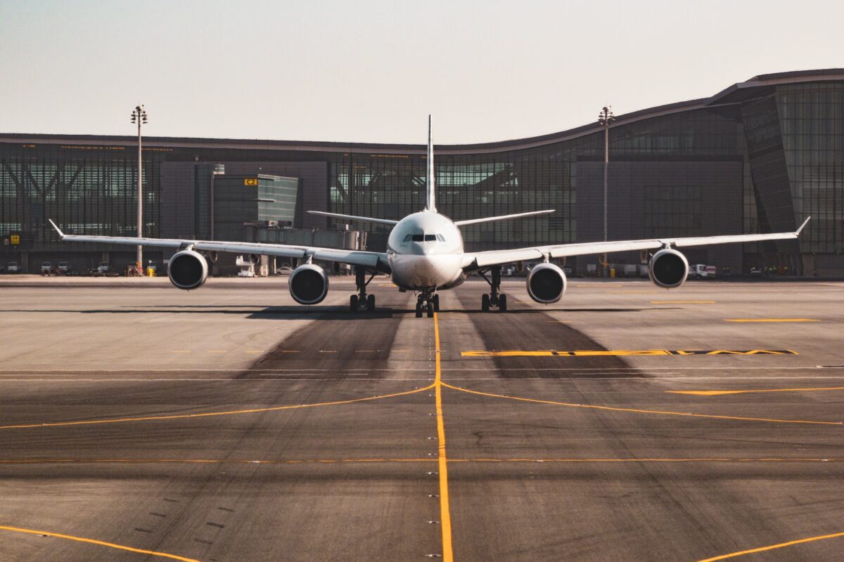 Aircraft on the runway