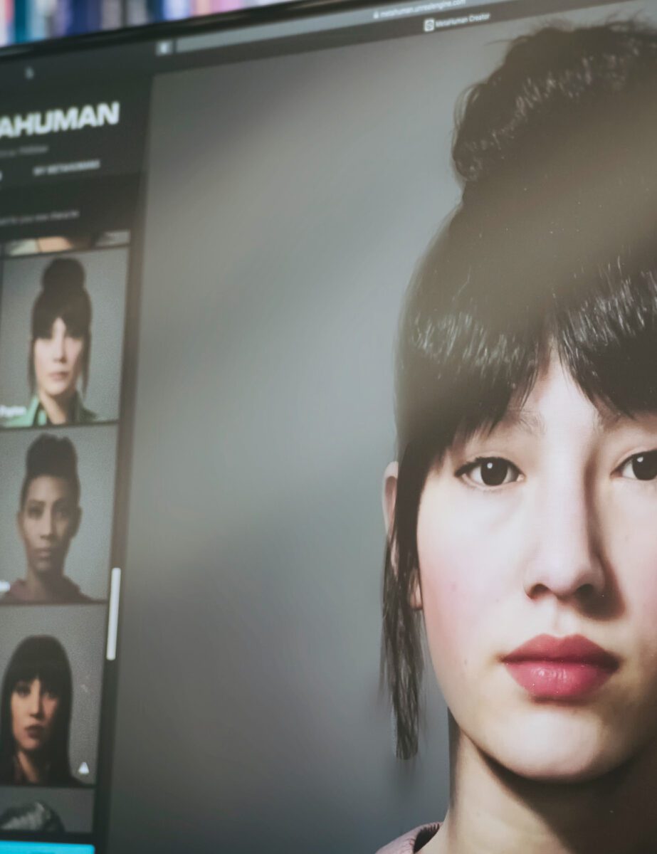 Picture of woman in editing software