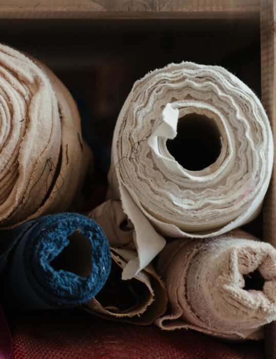 Rolls of fabric